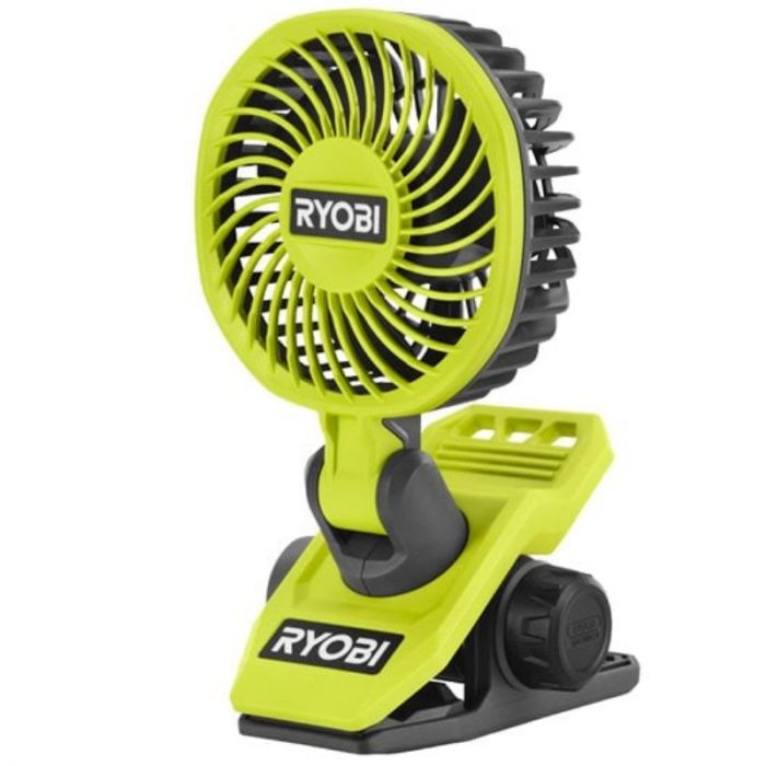 Вентилятор акумуляторний кліпса Ryobi USB Lithium RCF4-0 4В 3800об·хв обертання 325° поворот 180° 2 швидкості 0.29кг без АКБ та ЗП