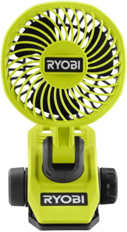 Вентилятор акумуляторний кліпса Ryobi USB Lithium RCF4-0 4В 3800об·хв обертання 325° поворот 180° 2 швидкості 0.29кг без АКБ та ЗП