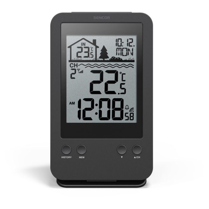 Метеостанція для басейну Sencor, внутр/зовн вимірювання, AAx2+AAx2, темп-ра, чорний