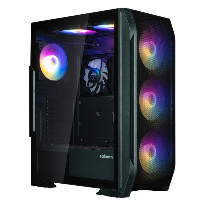 Корпус Zalman N7 PLUS V2 без БЖ, 1xUSB3.0, 2xUSB2.0, 6x120мм RGB Rainbow,  1x120мм, VGA 340мм, LCS ready, TG Side Panel, ATX, чорний