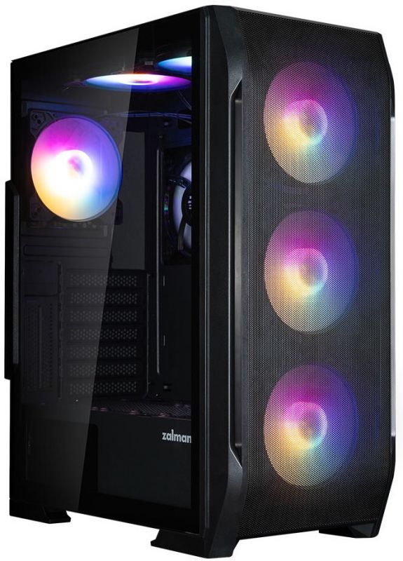 Корпус Zalman N7PLUSV2 з БЖ ZM700-LX3  1xUSB3.0, 2xUSB2.0, 6x120мм Rainbow RGB, 1x120мм, VGA 340мм, LCS ready, TG Side Window, ATX, чорний