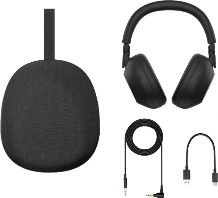Навушники Over-ear Sony WH-1000XM6 BT 5.3, ANC, Hi-Res, AAC, LDAC, LC3, Wireless, Mic, Чорний