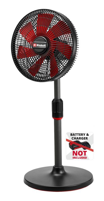 Вентилятор акумуляторний Einhell GC-CF 18/110 Li - Solo, PXC, 18В, безщітковий, підлоговий, діам. 320 мм, 15 км/год, 3 режими, таймер, 3.4 кг (без АКБ і ЗП)