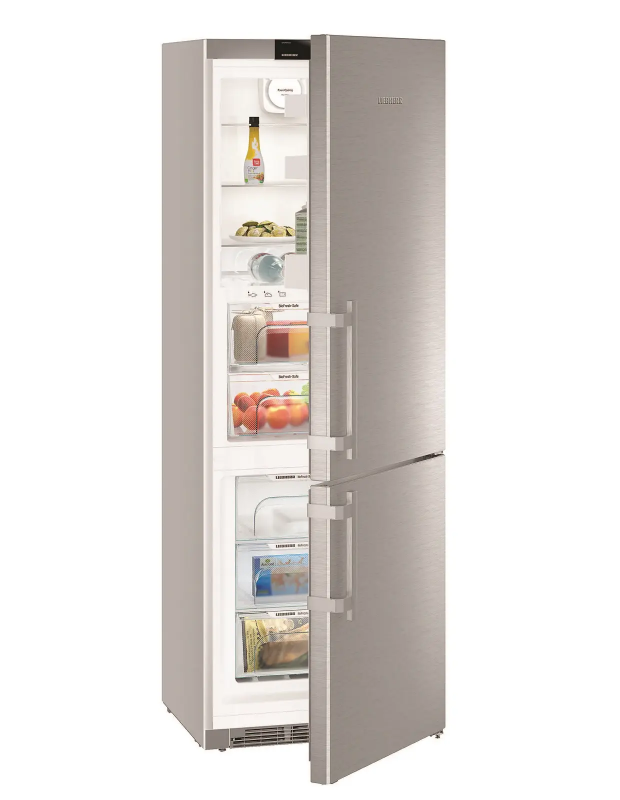 Холодильник Liebherr з нижн. мороз., 201x66.5x70, холод.від.-167 л, мороз.від.-106л, 2 дв., A++, NF, нерж.