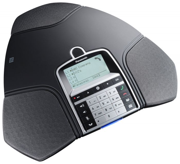 Конференц телефон IP Panasonic KX-HDV800RU 1xFE LAN, 1xUSB Mini-B, 3xRJ11, BT, NFC, SIP, PoE, монохромний дисплей