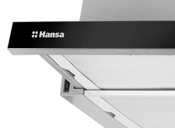 Витяжка Hansa телескопічна, 60см, 425м3ч, чорний+нерж