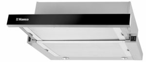 Витяжка Hansa телескопічна, 60см, 425м3ч, чорний+нерж