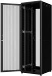 Шафа MIRSAN 19", 42U, GTV, перфорація 63%, 600x600 мм, максимально 2000 кг, чорна