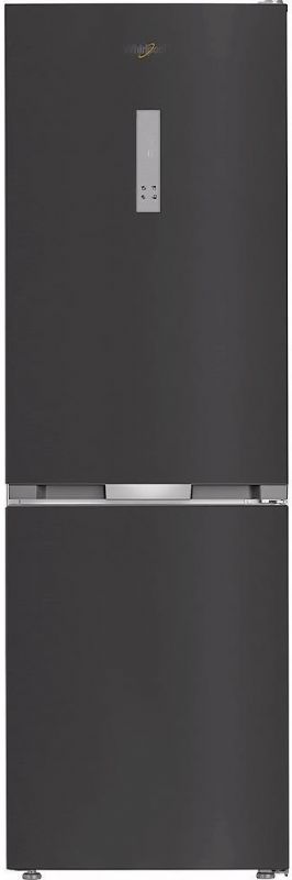 Холодильник Whirlpool з нижн. мороз., 186.5x60х66.3, холод.відд.-210л, мороз.відд.-104л, 2дв., А++, NF, інв., зона нульова, сірий