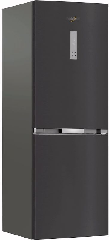 Холодильник Whirlpool з нижн. мороз., 186.5x60х66.3, холод.відд.-210л, мороз.відд.-104л, 2дв., А++, NF, інв., зона нульова, сірий