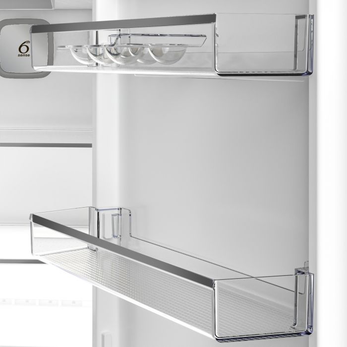 Холодильник Whirlpool з нижн. мороз., 186.5x60х66.3, холод.відд.-210л, мороз.відд.-104л, 2дв., А++, NF, дисплей, інв., зона нульова, нерж