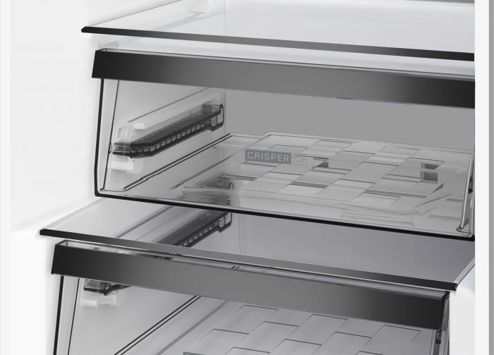 Холодильник Whirlpool з нижн. мороз., 186.5x60х66.3, холод.відд.-210л, мороз.відд.-104л, 2дв., А++, NF, дисплей, інв., зона нульова, нерж