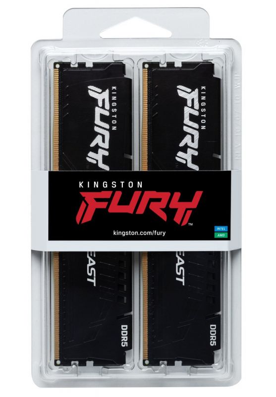 Пам'ять ПК Kingston DDR5 16GB KIT (8GBx2) 6000 FURY Beast Black EXPO