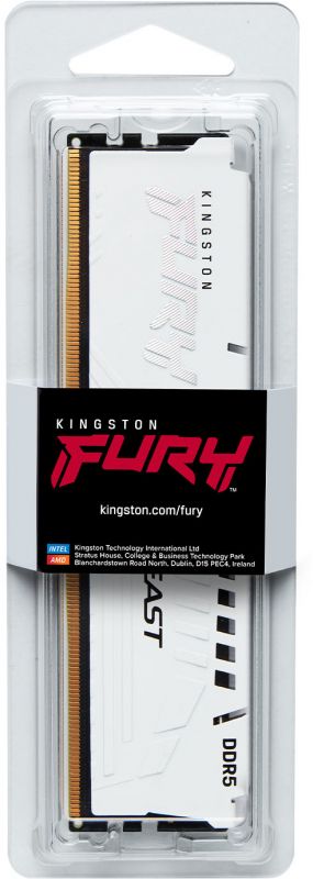 Пам'ять ПК Kingston DDR5 16GB 5200 FURY Beast EXPO Білий