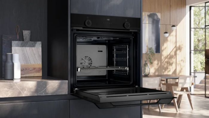 Духова шафа Siemens електрична, 76л, A, дисплей, конвекція, телескопічні направляючі, чорний