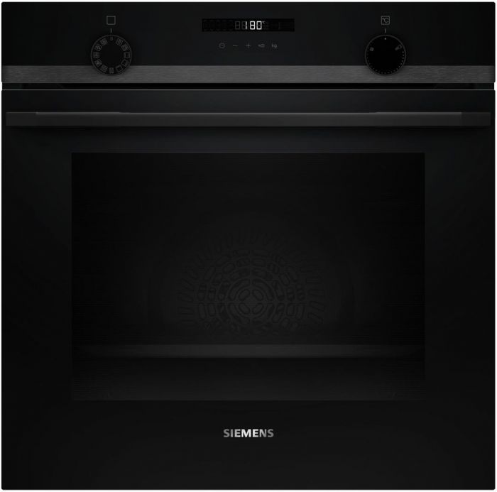 Духова шафа Siemens електрична, 76л, A, дисплей, конвекція, телескопічні направляючі, чорний