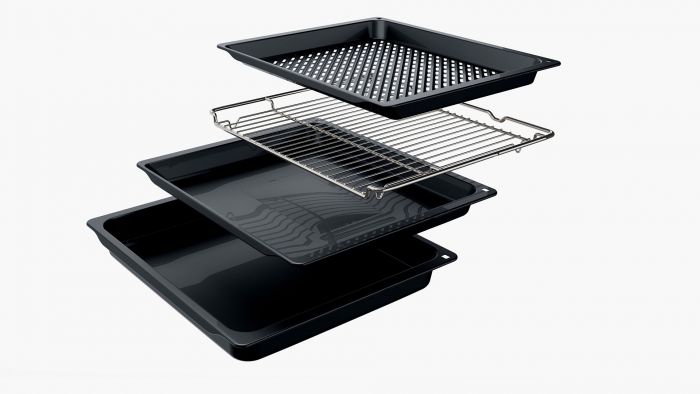 Духова шафа Siemens електрична, 76л, A, дисплей, конвекція, телескопічні направляючі, чорний