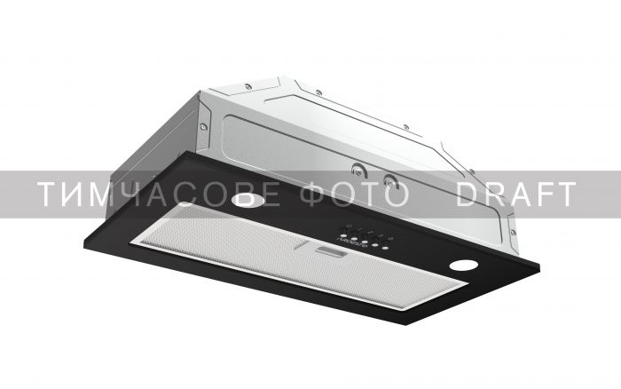 Витяжка Ardesto вбудована, 52см, 700м3ч, чорний