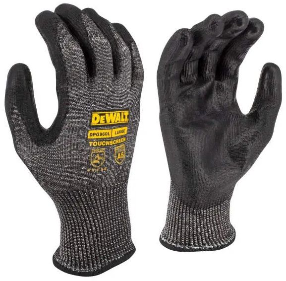 Рукавички робочі DeWalt універсальні р.9 з високою HPPE + скловолокно поліуретан