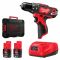 Шурупокрут-дриль акумуляторний Milwaukee M12 BPD-202C 12В 2х2А·год 30Нм 0·1500об·хв ЗП C12C жилет кейс 1.2кг