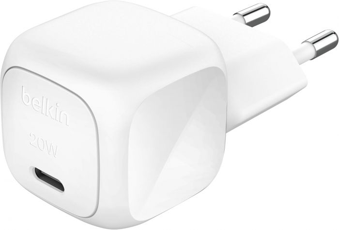 Зарядний пристрій мережевий Belkin 20Вт USB-C PD PPS, білий