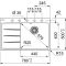 Мийка кухонна Franke Centro, фраграніт, прямокутник, з крилом зліва, 780х500х200мм, чаша - 1, врізна, CNG 611-78 TL, білий