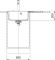 Мийка кухонна Franke Centro, фраграніт, прямокутник, з крилом справа, 780х500х200мм, чаша - 1, врізна, CNG 611-78 TL, бежевий