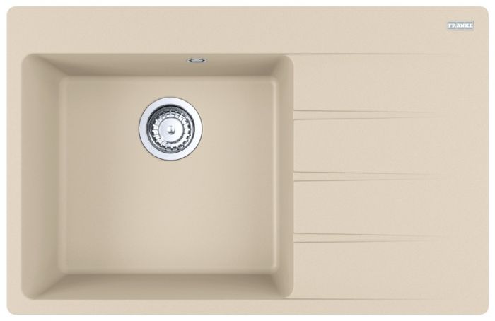 Мийка кухонна Franke Centro, фраграніт, прямокутник, з крилом справа, 780х500х200мм, чаша - 1, врізна, CNG 611-78 TL, бежевий