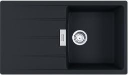 Мийка кухонна Franke Centro, фраграніт, прямокутник, з крилом, 860х500х200мм, чаша - 1, врізна, оборотна, CNG 611-86, чорний матовий