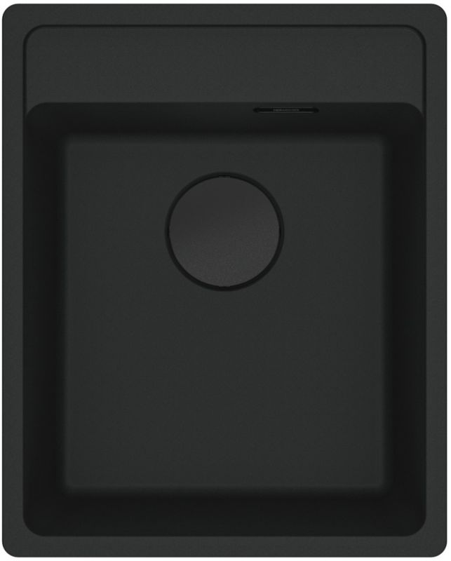 Мийка кухонна Franke Maris, фраграніт, прямокутник, без крила, 410х510х200мм, чаша - 1, врізна, MRG 610-37 TL, чорний матовий