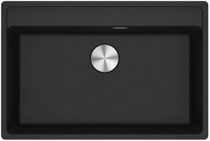 Мийка кухонна Franke Maris, фраграніт, прямокутник, без крила, 760х510х200мм, чаша - 1, врізна, MRG 610-72 TL, онікс