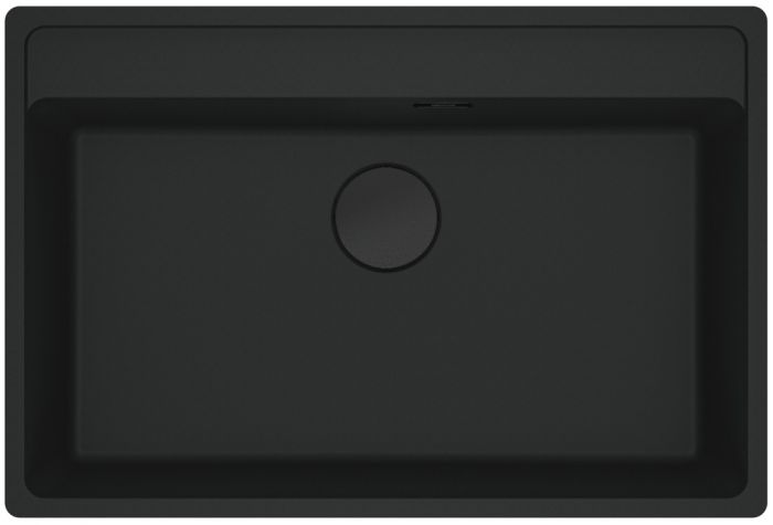 Мийка кухонна Franke Maris, фраграніт, прямокутник, без крила, 760х510х200мм, чаша - 1, врізна, MRG 610-72 TL, чорний матовий