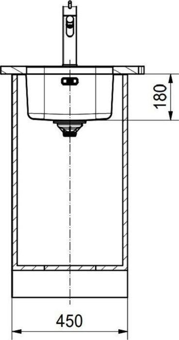 Мийка кухонна Franke Smart, нерж.сталь, прямокутник, без крила, 341х401мм, чаша - 1, монтаж під стільницю, SRX 110-34, нерж поліров.