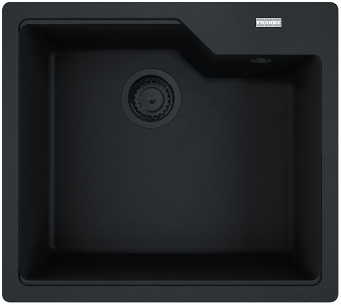 Мийка кухонна Franke Urban, фраграніт, прямокутник, без крила, 503х425х230мм, чаша - 1, врізна, UBG 610-56, чорний матовий