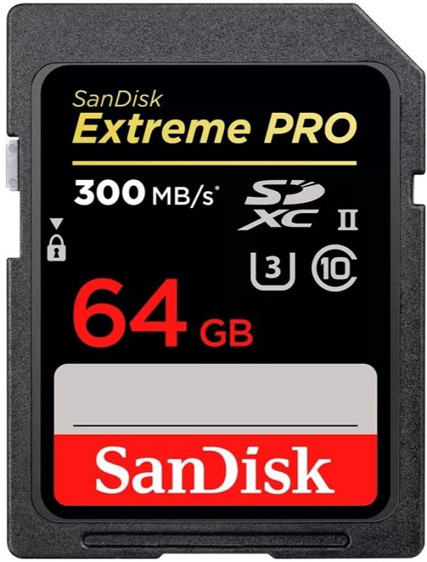 Карта пам'яті SanDisk SD   64GB C10 UHS-II U3 R280/W100MB/s Extreme Pro V60