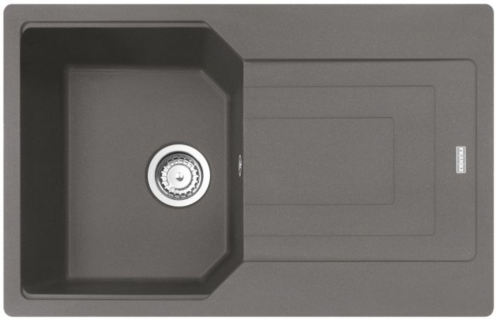 Мийка кухонна Franke Urban, фраграніт, прямокутник, з крилом, 780х500х220мм, чаша - 1, врізна, оборотна, UBG 611-78, сірий камінь