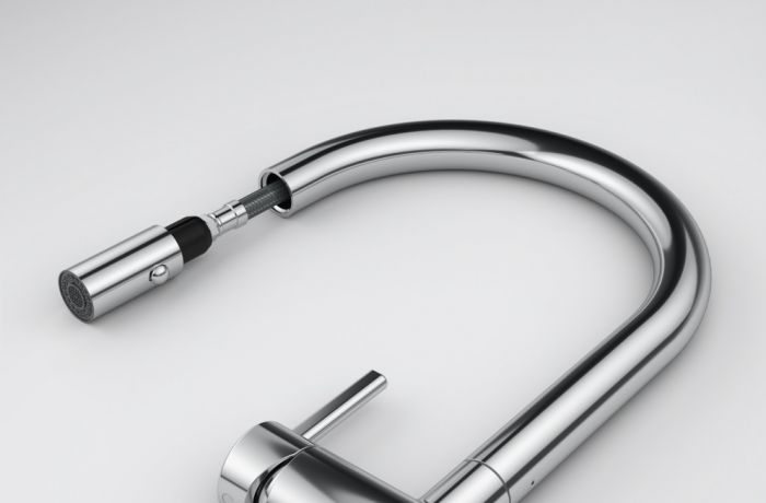 Змішувач для кухні Franke Active J, довж.виливу - 220мм, поворотний, 1+1фільтр+душ, хром