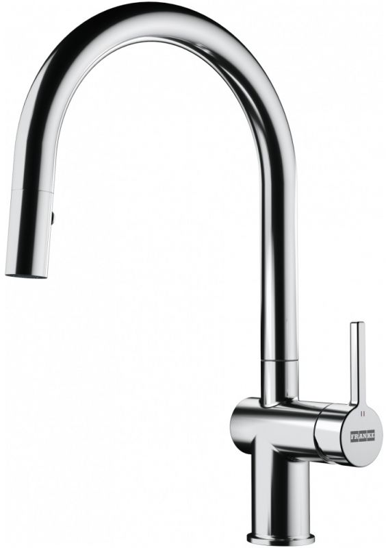 Змішувач для кухні Franke Active J, довж.виливу - 220мм, поворотний, 1+1фільтр+душ, хром