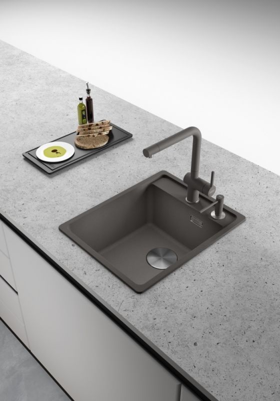 Змішувач для кухні Franke Active L, довж.виливу - 236мм, поворотний, 1важіль, сірий сланець
