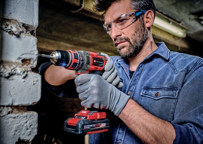 Шурупокрут-дриль ударний акумуляторний Einhell TP-CD 18/50 Li-i BL(2x2Ah), PXC, 18В, акумулятор 2 Аг - 2 шт, безщітковий, 50 Нм, кейс, 2.02 кг