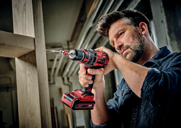 Шурупокрут-дриль ударний акумуляторний Einhell TP-CD 18/50 Li-i BL(2x2Ah), PXC, 18В, акумулятор 2 Аг - 2 шт, безщітковий, 50 Нм, кейс, 2.02 кг