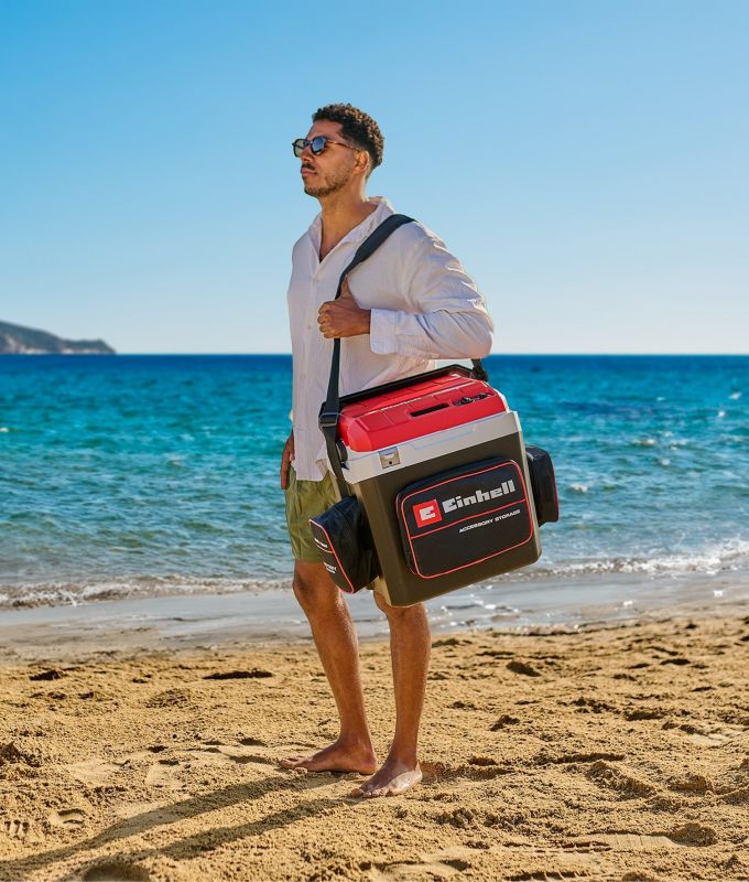 Холодильник акумуляторний мобільний Einhell TE-COL 18/27 Li - Solo 18В/12В/220В з функцією нагріву -18°/+60° 27л 5.77кг без АКБ і ЗП