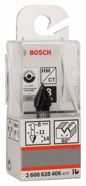 Фреза пазова V-подібна Bosch Professional V Std S8 D11 L14 60°