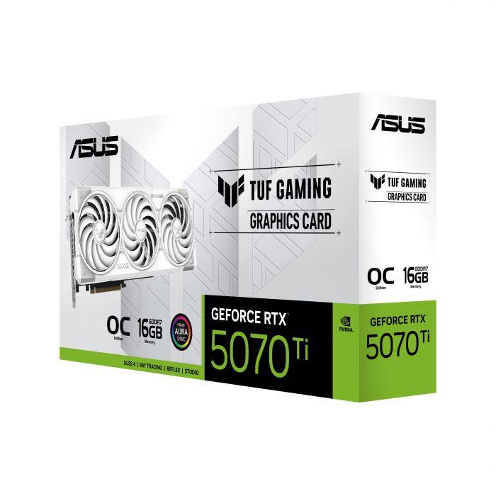 Відеокарта ASUS GeForce RTX 5070 TI 16GB GDDR7 OC TUF-RTX5070TI-O16G-WHITE-GAMING білий