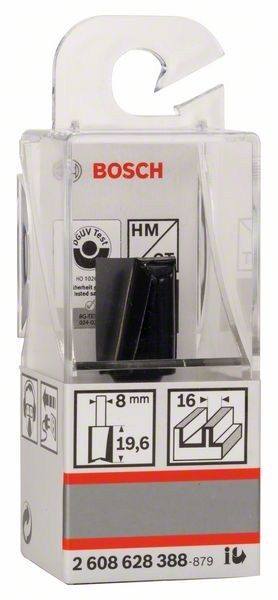Фреза пазова Bosch Professional з двома лезами Std S8 D16 L20