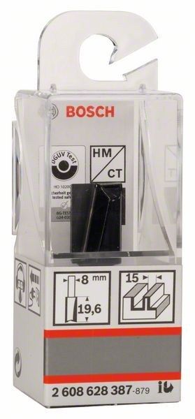 Фреза пазова Bosch Professional з двома лезами Std S8 D15 L20