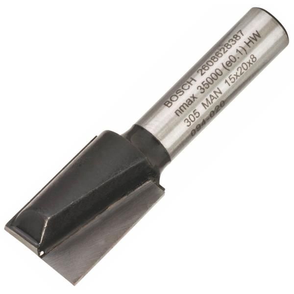 Фреза пазова Bosch Professional з двома лезами Std S8 D15 L20