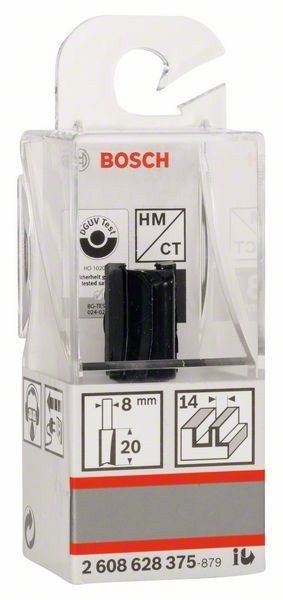 Фреза пазова Bosch Professional з двома лезами Std S8 D14 L20