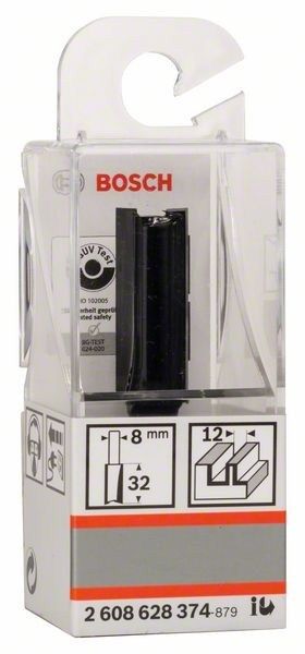 Фреза пазова Bosch Professional з двома лезами Std S8 D12 L32