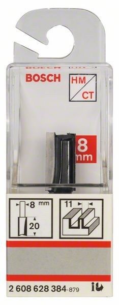 Фреза пазова Bosch Professional з двома лезами Std S8 D11 L20